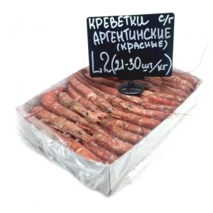 Креветки аргентинские с головой L2 21-30, 2кг